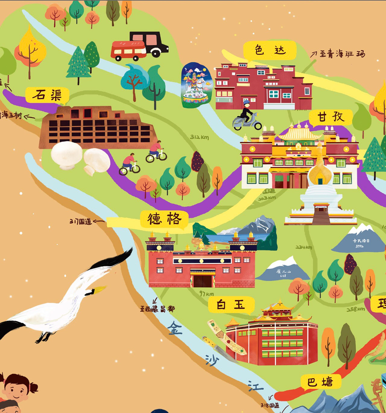 贵溪手绘地图景区的文化宝库